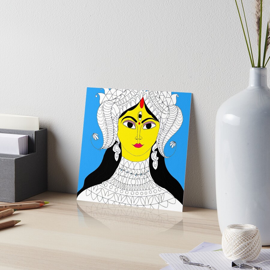 Durga Pooja wall sticker painting Decoration items for home God Poster for  wall Decoration Durga Puja