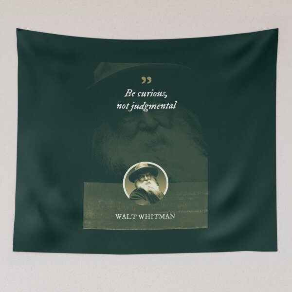 Item preview, Walt Whitman - Be curious, not judgmental designed and sold by Syahrasi.