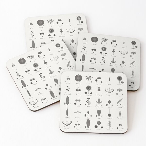Item preview, Tree Fruits, Nuts, Cones and Seeds Identification ID Chart (English) designed and sold by Iris Luckhaus.