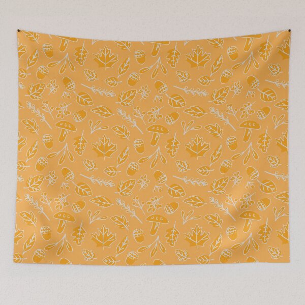 Item preview, Autumn Imagery Doodle Pattern (Marigold) designed and sold by Geo De la Cruz.