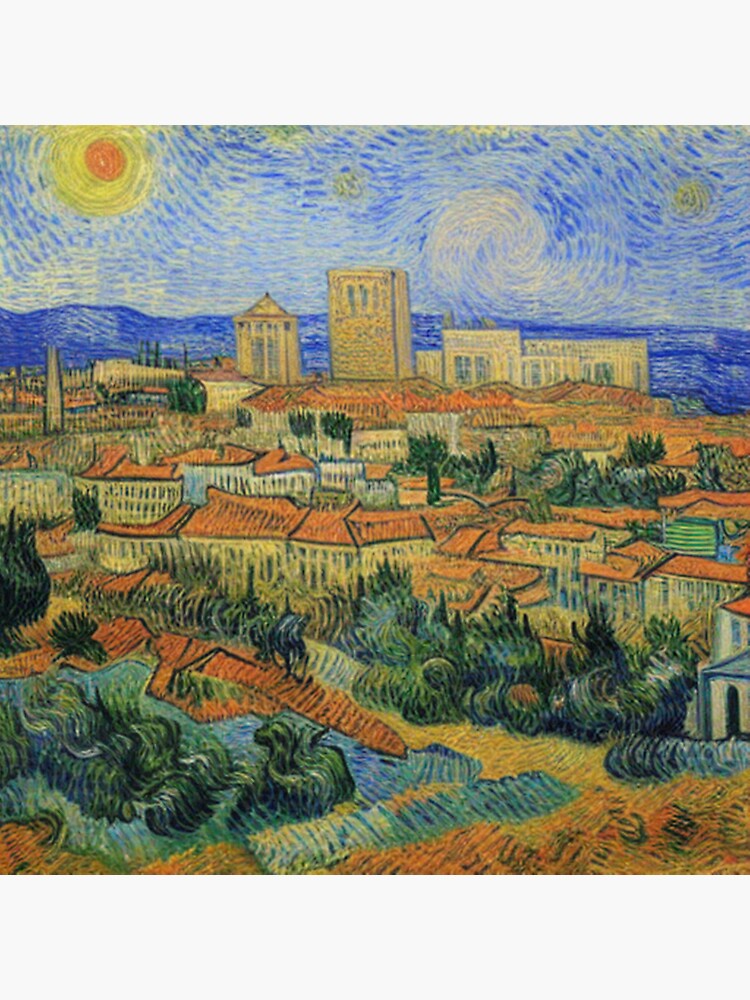 Thumbnail 3 of 3, Sticker, Beirut, Van Gogh Style 2 designed and sold by Naim Halawi.