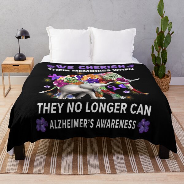Item preview, Womens Alzheimers Awareness Shirt Elephant Memories Purple Ribbon V-Neck designed and sold by palestep-father.
