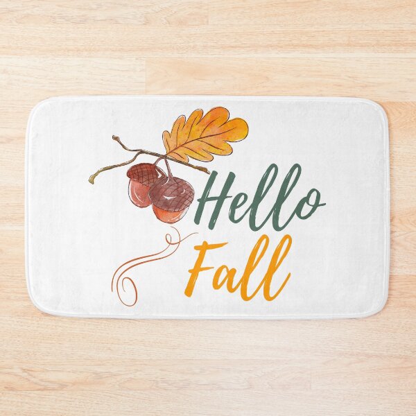 Item preview, Hello Fall - Autumn, Pumpkin, Twig and Leaves designed and sold by MyArt23.