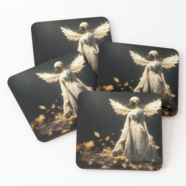 Item preview, Gold Angel in falling leaves designed and sold by SadStation.