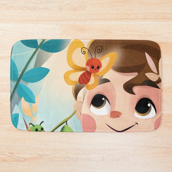 Item preview, Flowers Butterfly Cartoon Animated Boy Colorful designed and sold by MKs-stickers.