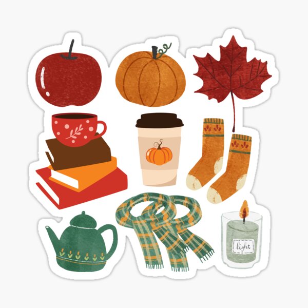 Artikel-Vorschau von Gemütliches Herbst-Aufkleberpaket, designt und verkauft von JodieSketch.