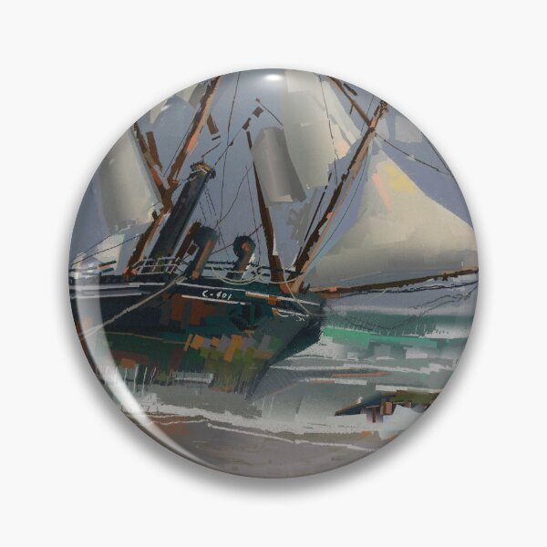 Item preview, Shipwrecked Fishing Vessel - Maritime painting by artist Eliott Sontot designed and sold by Eliott Sontot.