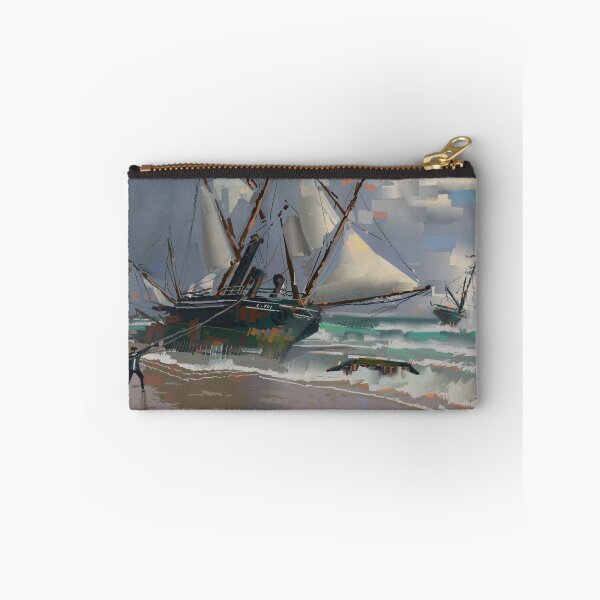 Item preview, Shipwrecked Fishing Vessel - Maritime painting by artist Eliott Sontot designed and sold by Eliott Sontot.