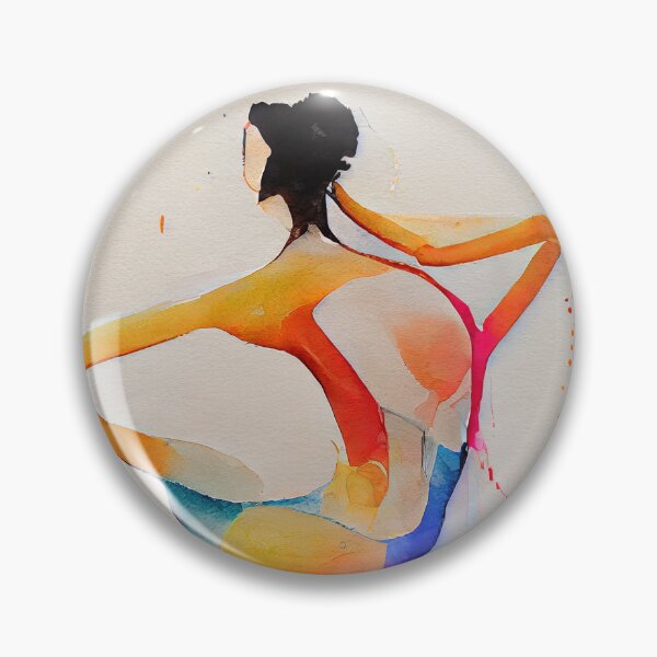 Item preview, Watercolor dance and yoga illustration designed and sold by artofbelletz.