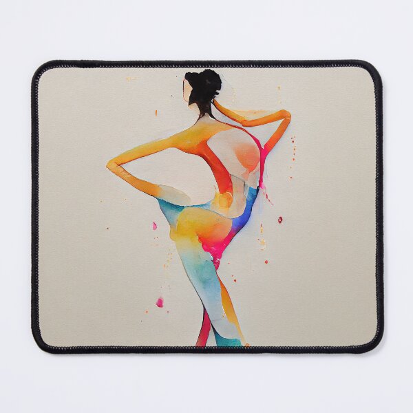 Item preview, Watercolor dance and yoga illustration designed and sold by artofbelletz.