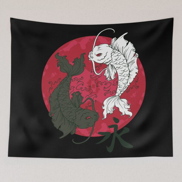 Item preview, Yin Yang fish avatar | Tui and La | Koi fishes | Japanese traditional Koi fish | Yin Yang koi fish designed and sold by Vibe Vault.