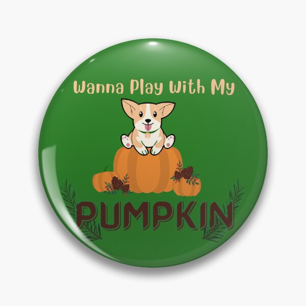 Item preview, Wanna Play With My Pumpkin (Dog and Pine Cones) designed and sold by SimplyMe-Plus.