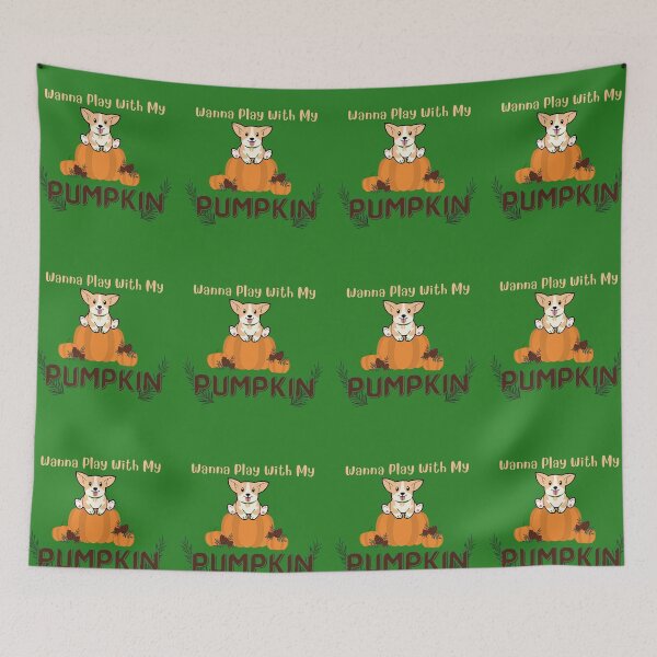 Item preview, Wanna Play With My Pumpkin (Dog and Pine Cones) designed and sold by SimplyMe-Plus.