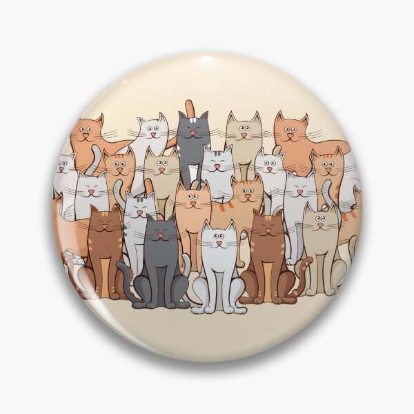 Item preview, A large crowd of cute cats designed and sold by ketkidesign.