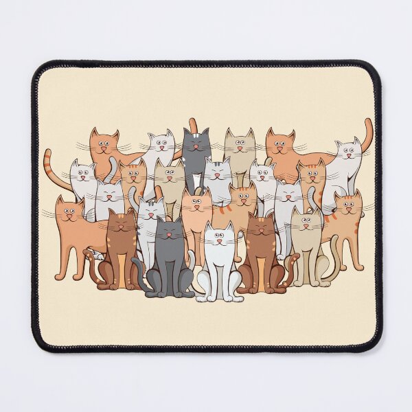 Item preview, A large crowd of cute cats designed and sold by ketkidesign.
