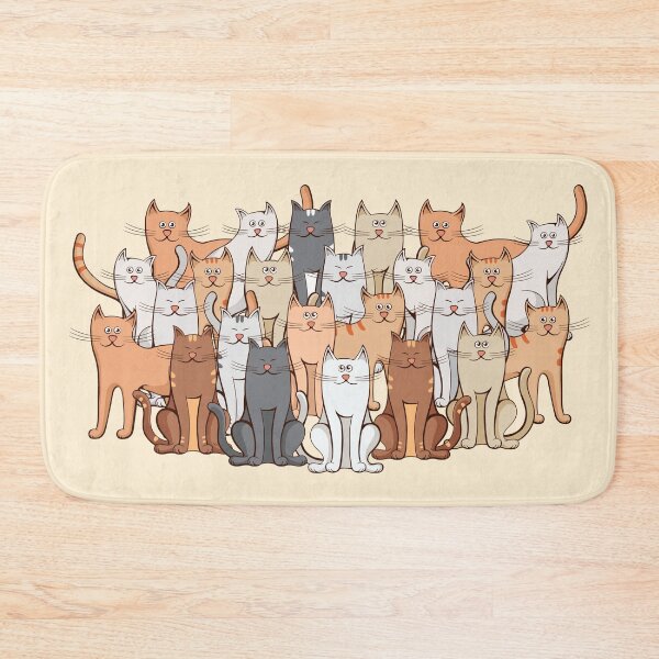 Item preview, A large crowd of cute cats designed and sold by ketkidesign.