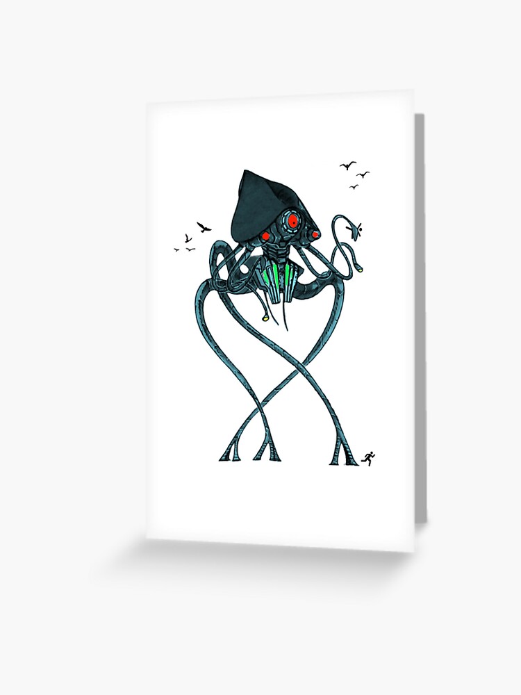 War Of The Worlds Tripod Greeting Card