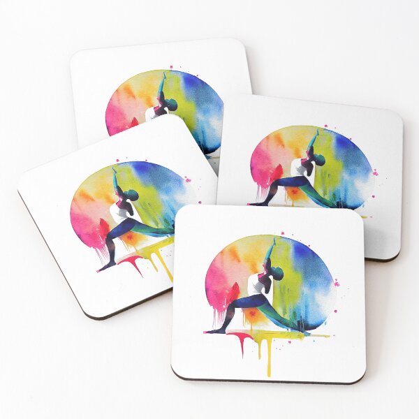 Item preview, Watercolor dance and yoga illustration designed and sold by artofbelletz.