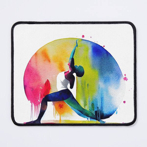 Item preview, Watercolor dance and yoga illustration designed and sold by artofbelletz.