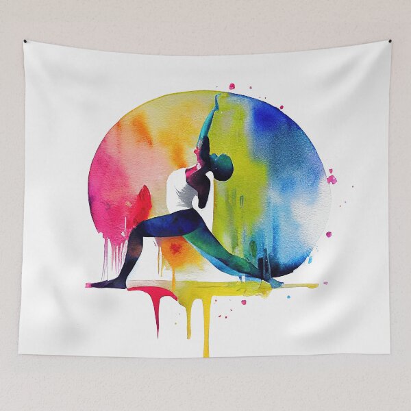 Item preview, Watercolor dance and yoga illustration designed and sold by artofbelletz.