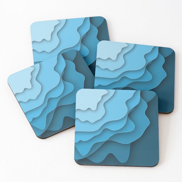Item preview, Background from cut 3D blue paper layers designed and sold by ketkidesign.