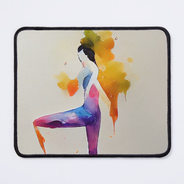Item preview, Watercolor dance and yoga illustration designed and sold by artofbelletz.