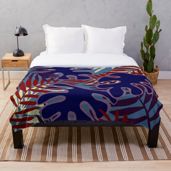 Item preview, Island Palms Red, White, Blue, purple  Palm tree leaves designed and sold by WildCanyon.