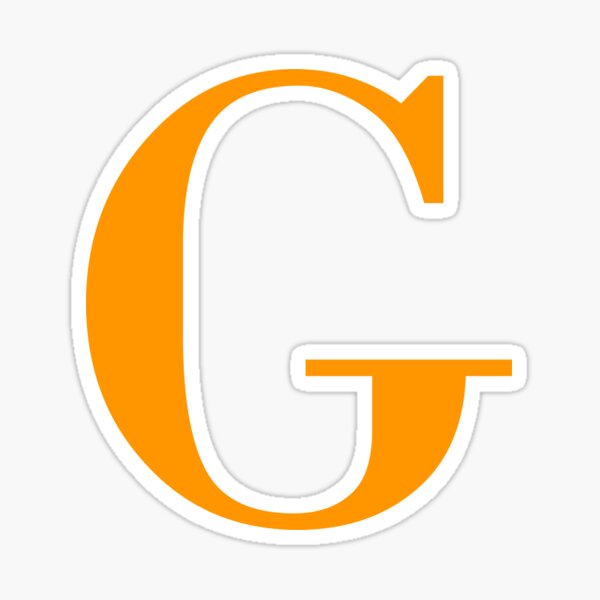 Orange Serif G Sticker