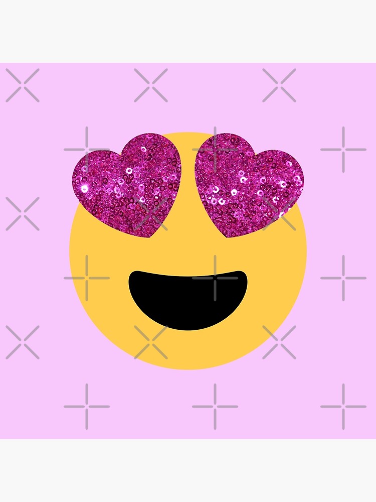 "glitter print heart eye emoji" Art Print for Sale by gossiprag Redbubble
