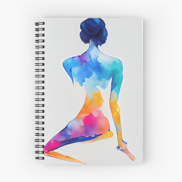 Item preview, Watercolor dance and yoga illustration designed and sold by artofbelletz.