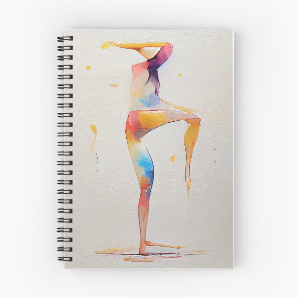 Item preview, Watercolor dance and yoga illustration designed and sold by artofbelletz.