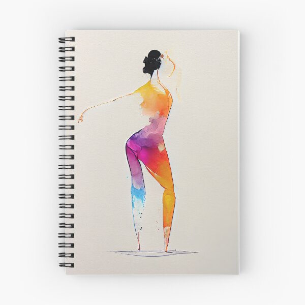 Item preview, Watercolor dance and yoga illustration designed and sold by artofbelletz.