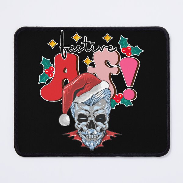Item preview, Festive AF Hipster Santa Skull designed and sold by AwakenedSoul.