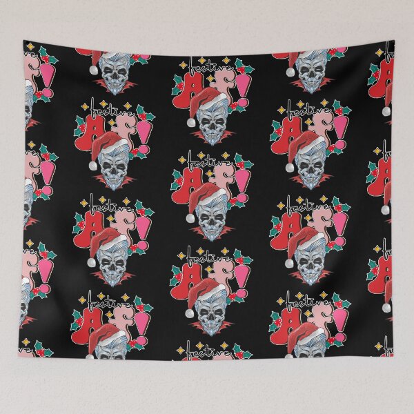 Item preview, Festive AF Hipster Santa Skull designed and sold by AwakenedSoul.