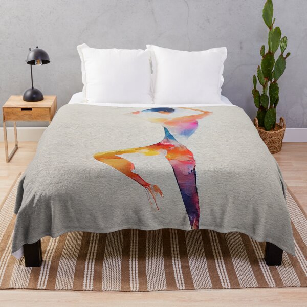 Item preview, Watercolor dance and yoga illustration designed and sold by artofbelletz.