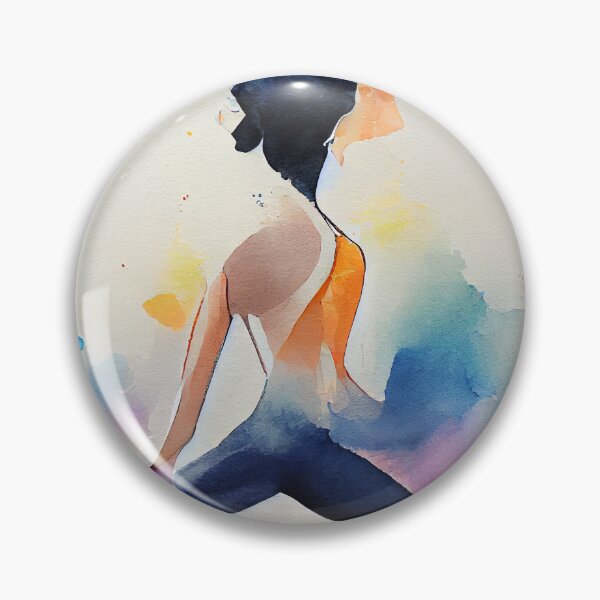 Item preview, Watercolor dance and yoga illustration designed and sold by artofbelletz.