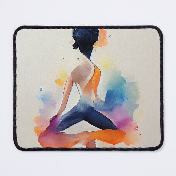 Item preview, Watercolor dance and yoga illustration designed and sold by artofbelletz.