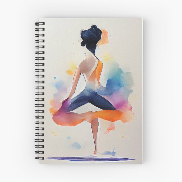 Item preview, Watercolor dance and yoga illustration designed and sold by artofbelletz.