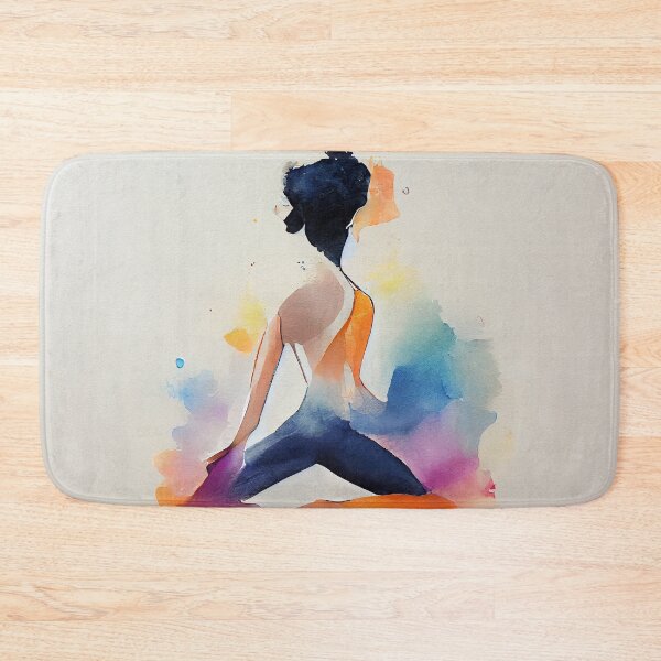 Item preview, Watercolor dance and yoga illustration designed and sold by artofbelletz.