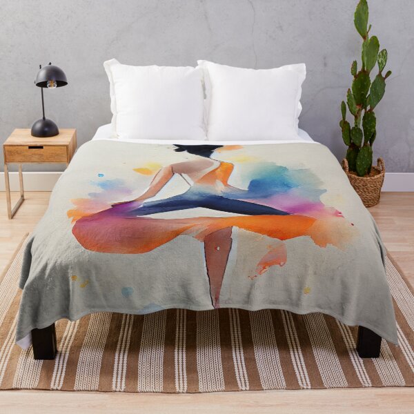 Item preview, Watercolor dance and yoga illustration designed and sold by artofbelletz.