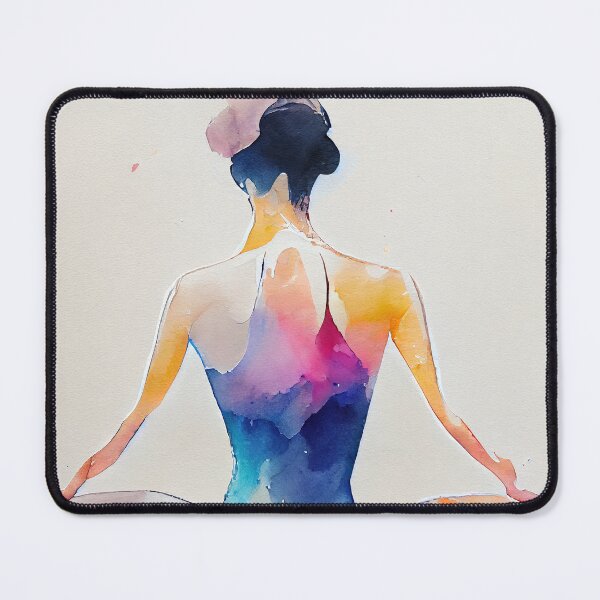 Item preview, Watercolor dance and yoga illustration designed and sold by artofbelletz.