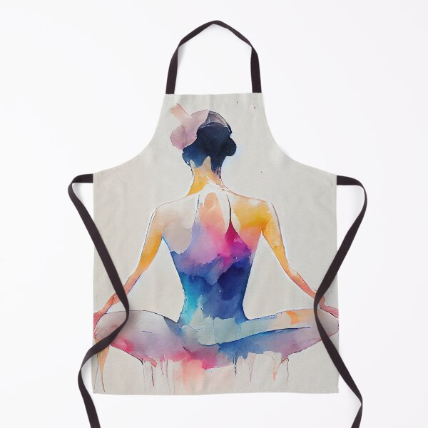 Item preview, Watercolor dance and yoga illustration designed and sold by artofbelletz.