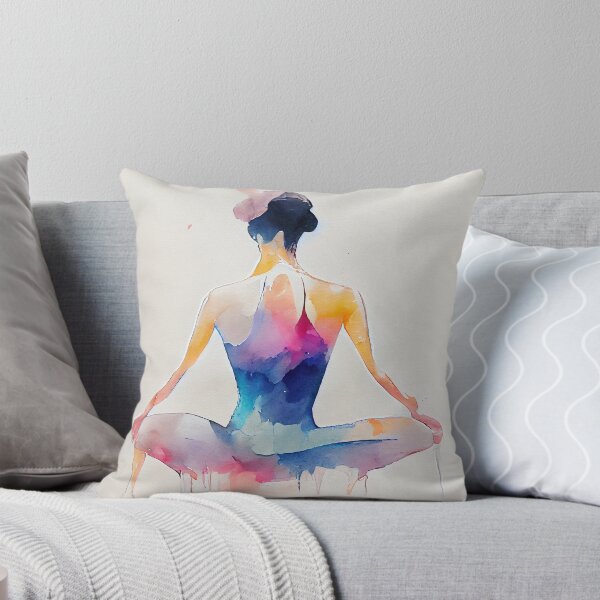 Item preview, Watercolor dance and yoga illustration designed and sold by artofbelletz.