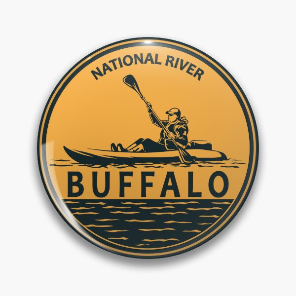 Item preview, Buffalo National River Arkansas Kayaking Badge designed and sold by KrisSidDesigns.