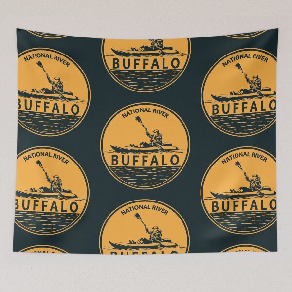 Item preview, Buffalo National River Arkansas Kayaking Badge designed and sold by KrisSidDesigns.