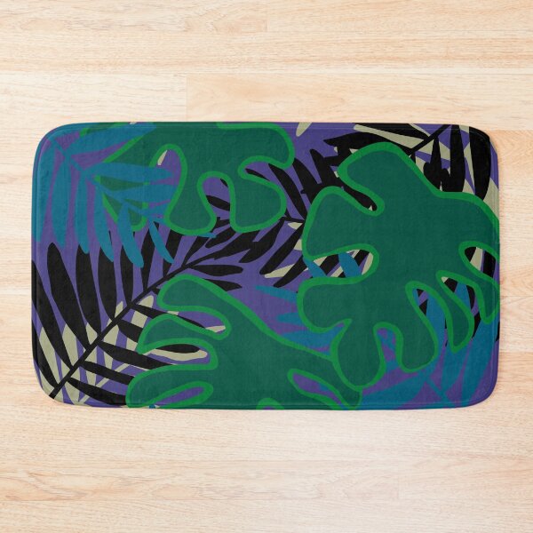 Item preview, Island Palms Green, Black, blue  Palm tree leaves designed and sold by WildCanyon.