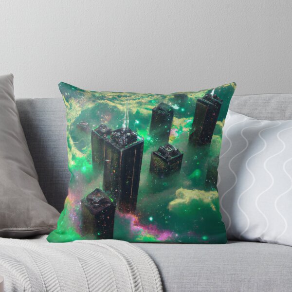 Item preview, Gamma Green Cloud Cyberpunk City - AI Generated Art designed and sold by Vault256.