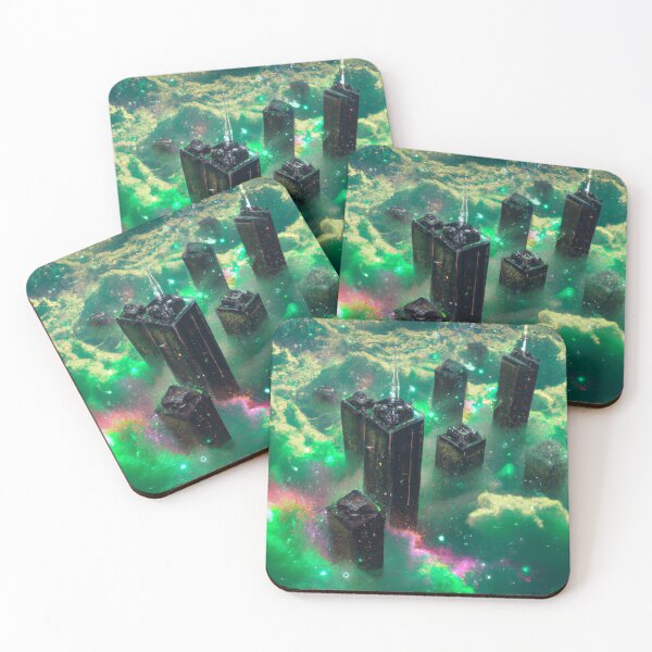 Item preview, Gamma Green Cloud Cyberpunk City - AI Generated Art designed and sold by Vault256.