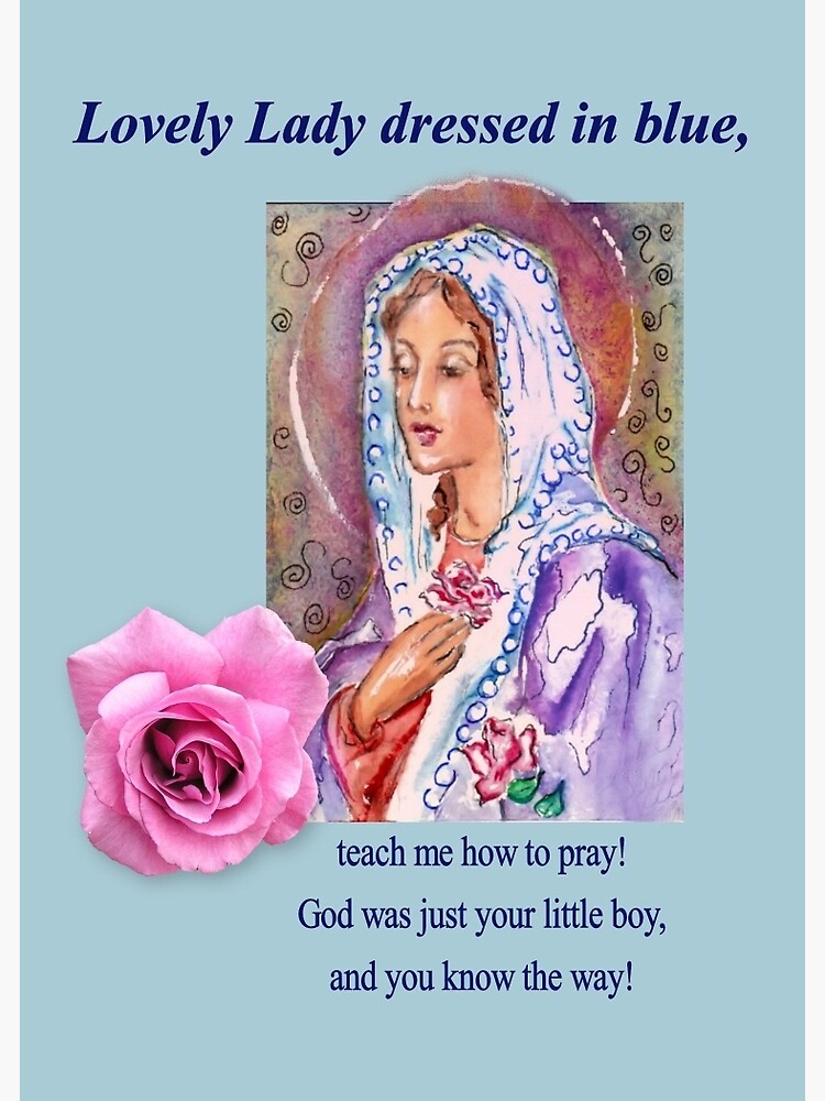 Lovely Lady dressed in blue Greeting Card
