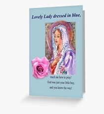 Lovely Lady dressed in blue Greeting Card